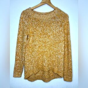 LOFT Multicolor Knit Women's Cotton Blend Cottagecore Sweater Size M